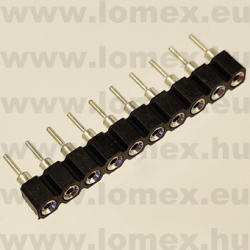 DS1002-01-1x10V13-JK (CNF) RoHS HÜVELY 10P PRECI 2.54mm H=3.0mm TÖRD. - 43-41-90