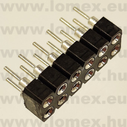 DS1002-01-2x6V13-JK (CNF) RoHS HÜVELY 6x2P PRECI 2.54x2.54mm H=3.0mm TÖRD. - 43-42-07