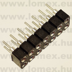 DS1002-01-2x7V13-JK (CNF) RoHS HÜVELY 7x2P PRECI 2.54x2.54mm H=3.0mm TÖRD. - 43-42-08