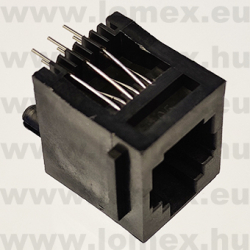 DS1133-02-S60BS (CNF) RoHS TELEFON 6/6 ANYA 180° NYÁK FEKETE RJ-12/RJ12 - 43-42-71
