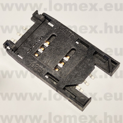 DS1138-02-06SS0B0R (CNF) RoHS SIM CARD 6P BLOCK TYPE,HINGED COVER SMT 90° h=2.5mm - 43-42-79