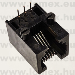 DS1133-03-S60BX (CNF) RoHS TELEFON 6/6 ANYA 90° NYÁK LOW PR FEKETE RJ-12/RJ12 - 43-42-82