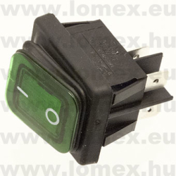 B4MASK48N1E21000 (EVL) RoHS ROCKER 22x30 4P DPST GREEN - 45-10-24