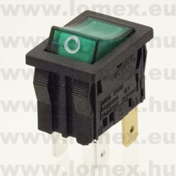 GP18H1E26M00 (EVL) RoHS ROCKER 13x19 4P DPST GRE/LIGHT - 45-10-76