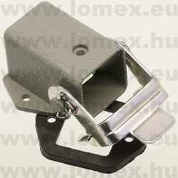 SIZE  1 H3A HOOD  SURF.M.  90°  SIDE CLIP OPEN  H3A-MAGS  T1549030000-000 (TYC) RoHS IP65 THIN STANDARD WITH ARM -NOF- 21x21 - 48-02-43