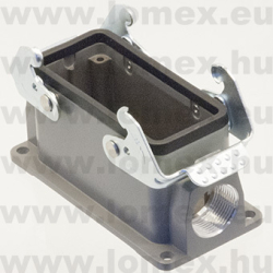 D16B-SF-2L-M25 (DEG) RoHS SIZE  6 HOOD SURF.M.  90° LOCKING CLIP - 48-04-10