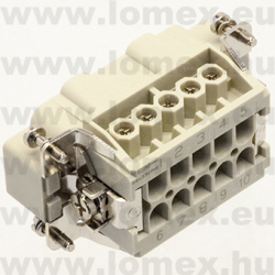 DE-010-M (DEG) RoHS SIZE  4 INSERT MALE 10 POL - 48-04-60