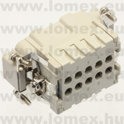 DE-010-MC (DEG) RoHS SIZE  4 INSERT MALE 10 POL - 48-04-61