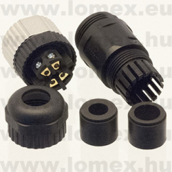 PB-M12A-04P-FF-SL7001 (DEG) RoHS M12 4POL FEMALE A-code - 48-05-24