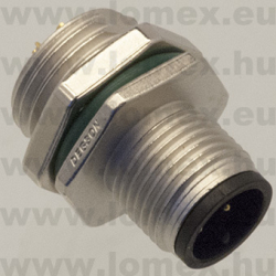 SD-M12A-04P-MM-SH8001 (DEG) RoHS M12 4 POL MALE A-code FRONT MOUNT SOLDER - 48-05-27