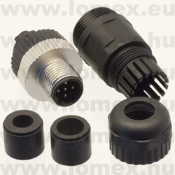 PB-M12B-05P-MM-SL7001 (DEG) RoHS M12 5POL MALE B-code - 48-05-28