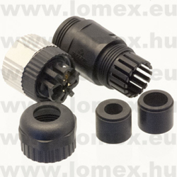 PB-M12A-03P-FF-SL7001 (DEG) RoHS M12 3POL FEMALE - 48-05-34