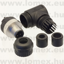 PB-M12A-03P-MM-SR7001 (DEG) RoHS M12 3POL MALE 90° - 48-05-37