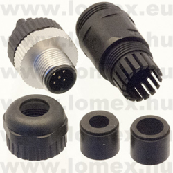 PB-M12A-05P-MM-SL7001 (DEG) RoHS M12 5POL MALE A-code - 48-05-44