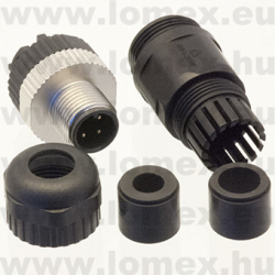 PB-M12A-03P-MM-SL7001 (DEG) RoHS M12 3POL MALE - 48-05-47