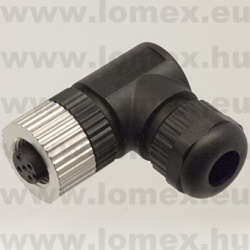 PA-M12A-05P-FF-SR7001 (DEG) RoHS M12 5POL FEMALE A-code 90° - 48-05-70