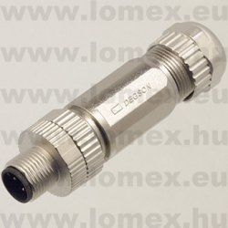 PASH-M12A-04P-MM-SL7002 (DEG) RoHS M12 SHIELDED 4POL MALE A-code FÉM - 48-05-72