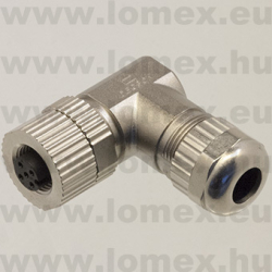 PASH-M12A-03P-FF-SR7001 (DEG) RoHS M12 SHIELDED 3P FEMALE 90° A-code FÉM - 48-06-09
