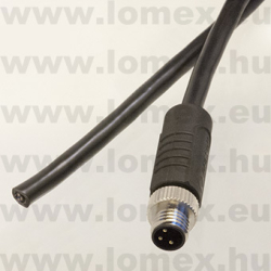PMSH-M8A-03P-MM-SL7C03 (DEG) RoHS M8 SHIELDED  3 POL MALE A-code CABLE 3m - 48-06-16