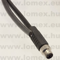 PMSH-M8A-04P-MM-SL7C03 (DEG) RoHS M8 SHIELDED 4POL MALE A-code CABLE 3m - 48-06-18