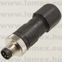 PA-M8A-04P-MM-SL7001 (DEG) RoHS M8 4P MALE A-code - 48-06-26