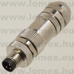 PASH-M8A-03P-MM-SL7001 (DEG) RoHS M8 SHIELDED 3P MALE A-code FÉM - 48-06-29