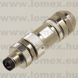 PASH-M8A-04P-MM-SL7001 (DEG) RoHS M8 SHIELDED 4P MALE A-code FÉM - 48-06-31
