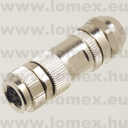 PASH-M8B-05P-FF-SL7001 (DEG) RoHS M8 SHIELDED 5P FEMALE B-code FÉM - 48-06-34