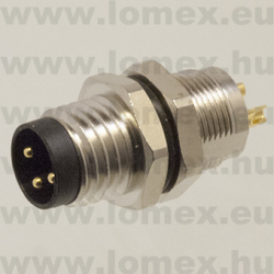 SD-M8A-03P-MM-SH7002 (DEG) RoHS M8  3 POL MALE A-code FRONT MOUNT SOLDER - 48-06-36