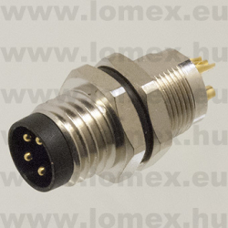 SD-M8A-04P-MM-SH7002 (DEG) RoHS M8  4 POL MALE A-code FRONT MOUNT SOLDER - 48-06-38