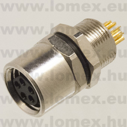 SD-M8B-05P-FF-SH7002 (DEG) RoHS M8  5 POL FEMALE B-code FRONT MOUNT SOLDER - 48-06-39