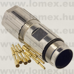 PCSH-M23P-06P-MM-SL7001 (DEG) RoHS M23 SHIELDED 6P 5+PE MALE  FÉM - 48-06-40