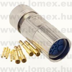 PCSH-M23L-09P-FF-SL7001 (DEG) RoHS M23 SHIELDED 9P 5+3+PE FEMALE  FÉM - 48-06-42