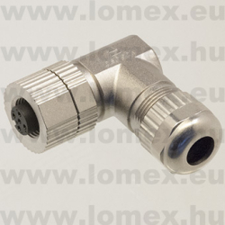 PASH-M12A-04P-FF-SR7001 (DEG) RoHS M12 SHIELDED 4P FEMALE 90° A-code FÉM - 48-06-45