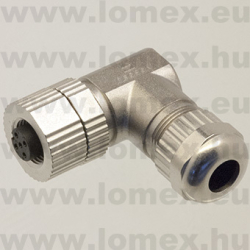 PASH-M12A-05P-FF-SR7001 (DEG) RoHS M12 SHIELDED 3P FEMALE 90° A-code FÉM - 48-06-47