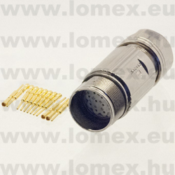 PCSH-M23R-12P-MM-SL7001 (DEG) RoHS M23 SHIELDED 12P MALE  FÉM - 48-06-48