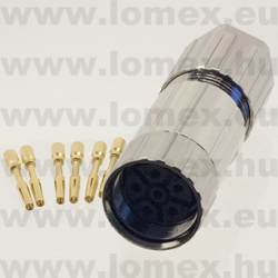 PCSH-M23P-06P-FF-SL7001 (DEG) RoHS M23 SHIELDED 6P 5+PE FEMALE  FÉM - 48-06-49
