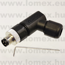 PB-M8A-03P-MM-SR7001 (DEG) RoHS M8 3POL MALE A-code 90° - 48-06-52