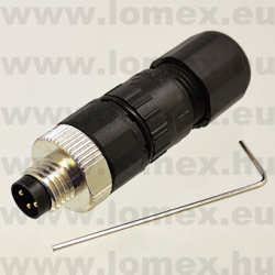 PB-M8A-03P-MM-SL7001 (DEG) RoHS M8 3POL MALE A-code - 48-06-53