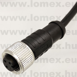 PM-M12A-03P-FF-SL8C01 (DEG) RoHS M12 3POL FEMALE A-code CABLE 1m - 48-06-72