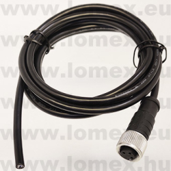 PM-M12A-03P-FF-SL8C02 (DEG) RoHS M12 3POL FEMALE A-code CABLE 2m - 48-06-73