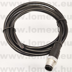 PM-M12A-03P-MM-SL8C02 (DEG) RoHS M12 3POL MALE A-code CABLE 2m - 48-06-76