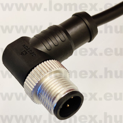 PM-M12A-03P-MM-SR8C01 (DEG) RoHS  M12 3POL MALE 90° A-code CABLE 1m - 48-06-77