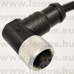 PM-M12A-04P-FF-SR8C01 (DEG) RoHS M12 4POL FEMALE 90° A-code CABLE 1m - 48-06-80