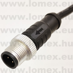 PM-M12A-04P-MM-SL8C01 (DEG) RoHS M12 4POL MALE A-code CABLE 1m - 48-06-81