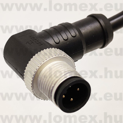PM-M12A-04P-MM-SR8C01 (DEG) RoHS M12 4POL MALE 90° A-code CABLE 1m - 48-06-83