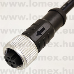 PM-M12A-05P-FF-SL8C01 (DEG) RoHS M12 5POL FEMALE A-code CABLE 1m - 48-06-84