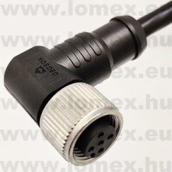 PM-M12A-05P-FF-SR8C01 (DEG) RoHS M12 5POL FEMALE 90° A-code CABLE 1m - 48-06-86