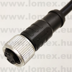 PM-M12A-06P-FF-SL8C01 (DEG) RoHS M12 6POL FEMALE A-code CABLE 1m - 48-06-90