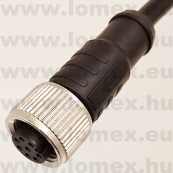 PM-M12A-08P-FF-SL8C01 (DEG) RoHS M12 8POL FEMALE A-code CABLE 1m - 48-06-94